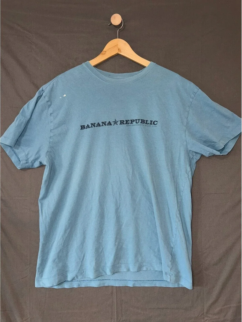 Banana Republic XL Blue Tee – Established 1978 Graphic – Casual Cotton Shirt